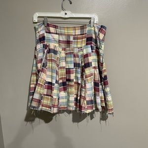 Heart Moon Star plaid skirt